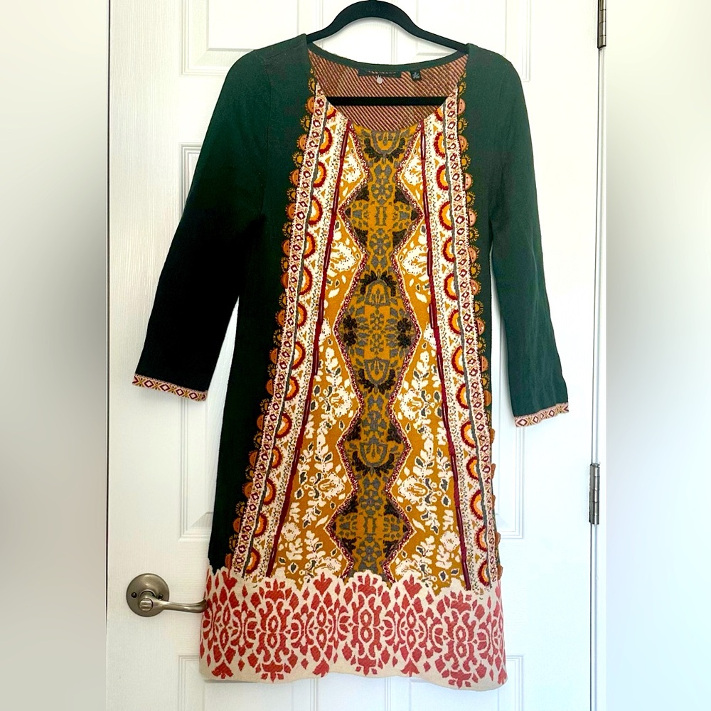 Vintage Anthropologie Knitted and Knotted sweater dress! Sz M Stunning!